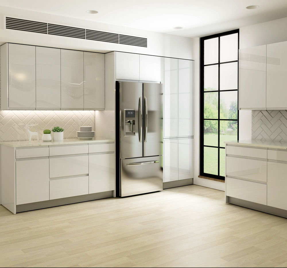 Lacquer White Frameless Kitchen Cabinets Rta Cabinet Store