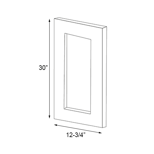 Lacquer White Matching Wall End Panel - 12-3/4″W x 30″H