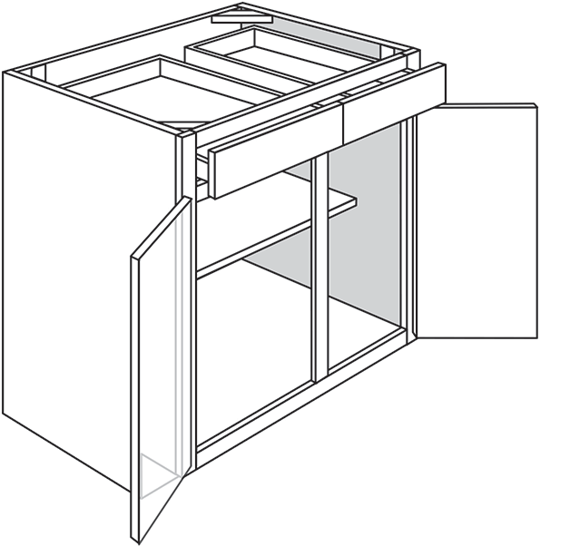 Radnor Slab Double-Door Base Cabinet 36″W
