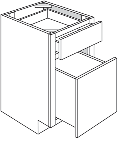 Radnor Slab Two Drawer Base Cabinet 36″W