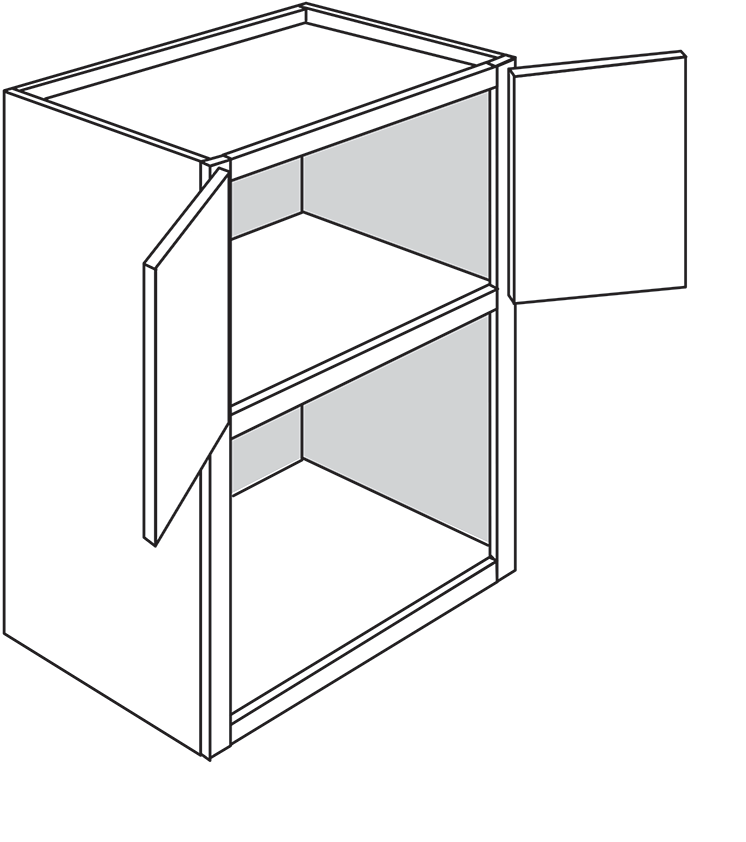 Radnor Slab Microwave Wall Cabinet 30″W x 36″H