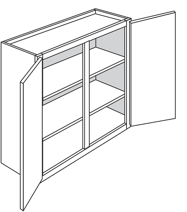 Springfield Shaker Double-Door Wall Cabinet 33″W x 30″H