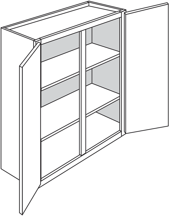 Radnor Slab Double-Door Wall Cabinet 42″W x 36″H