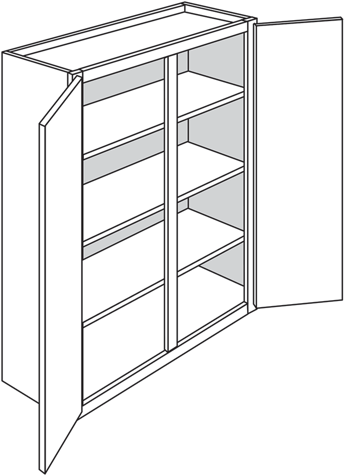 Radnor Slab Double-Door Wall Cabinet 33″W x 42″H