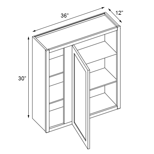 Weston Sand Shaker Single Door Blind Wall Cabinet - 36″W x 30″H