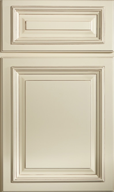 Maddox Lace White Double Door Wall Cabinet - 42W x 42H
