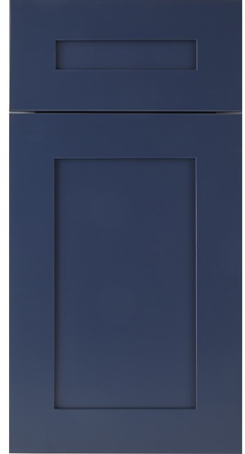 Navy Blue Shaker Double Door Wall Cabinet - 27W x 36H
